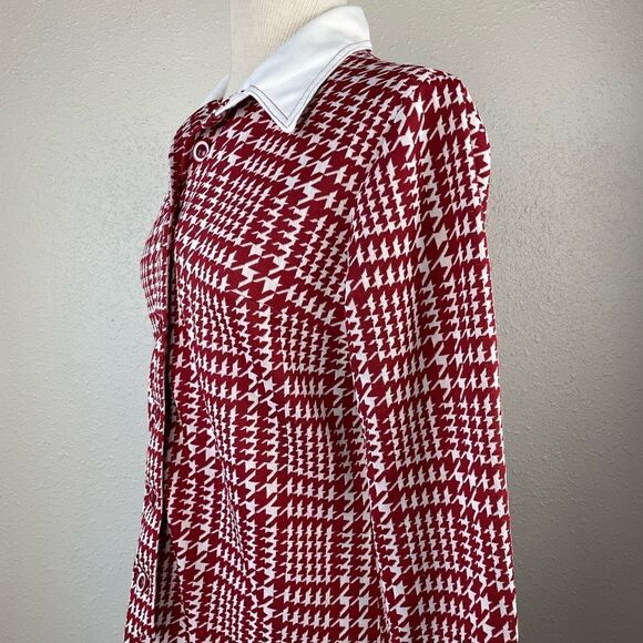 Vintage Cay Artley Red & White Half Button Down Dress EUC - Picture 5 of 8